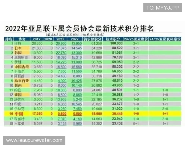 亚足联杯历届冠军榜单及夺冠次数统计